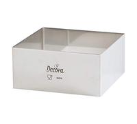 Decora 24 X 24 X H 4,5 CM 0063782 Quadrato Inox, 24 x 24 x 4.5 cm in Acciaio Inossidabile, Argento