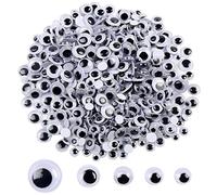 Decora 500 pezzi 6 mm -12 mm nero occhi in movimento con autoadesivo