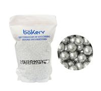 Decora, 5081141 Confezione da 1 Kg Perle Grandi di Zucchero Argentate, pronti all'uso, per decorare facilmente torte e dolcetti