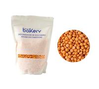 Decora, 5081187 Confezione da 1 Kg di Mini Lenti Cioccolato A Latte Arancio, Dim. ⌀ 10 mm, Pronte all’uso, Con il 60% di cioccolato al latte, Confezione Bakery, Made in Italy