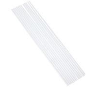 Decora 9260155 Pioli per Torte, Polipropilene, Bianco, Acciaio Inossidabile, 12 Pezzi-Ø 0,4 MM X 30 CM