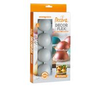 Decora 9260433 Stampo in Silicone Platinum flessibile, Made in Italy, di alta qualità, da 8 cavità, per una Mezza Sfera da Ø 60 X 30 H Mm, per preparazioni dolci e salate sia da forno che da frigo.