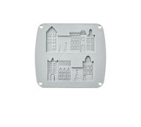Decora 9260455 Stampo Ho-Ho Home 18,8 X 17,3 X 0,7 h - 2 Cav. 13 X 7 X 0,5 h cm E 12 X 6,7 X 0,5 h cm, In Silicone Platinum, Made in Italy, per preparazioni dolci e salate sia da forno che da frigo