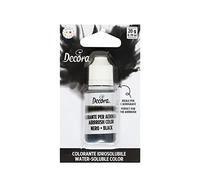 Colorante liquido idrosolubile per aerografo nero 20 g Decora