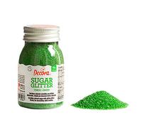 Decora 9262114 Confezione di 100 G Zucchero Glitter Verde, extra fine, dai colori intensi e brillanti, Made in Italy
