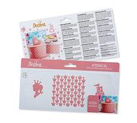 Decora 9270913 Stencil decorativo Principessa 10 X 25 Cm, in plastica per alimenti; perfetto per realizzare splendidi disegni su torte, dolcetti e biscotti. Made in Italy.