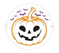 Decora 9270925 Stencil Zucca Halloween-ø 25cm, Plastica