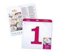 Decora 9270941 Stencil decorativo Numero 1 da Ø 25 Cm, in plastica per alimenti; perfetto per realizzare splendidi disegni su torte, dolcetti e biscotti. Made in Italy.