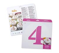 Decora 9270944 Stencil decorativo Numero 4 da Ø 25 Cm, in plastica per alimenti; perfetto per realizzare splendidi disegni su torte, dolcetti e biscotti. Made in Italy.