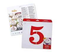 Decora 9270945 Stencil decorativo Numero 5 da Ø 25 Cm, in plastica per alimenti; perfetto per realizzare splendidi disegni su torte, dolcetti e biscotti. Made in Italy.