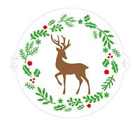 Decora 9270976 Stencil decorativo Renna Ø 25 Cm, in plastica per alimenti; perfetto per realizzare splendidi disegni su torte, dolcetti e biscotti. Made in Italy.