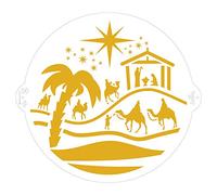 Stencil per torte Paesaggio della Natività Ø25 cm Decora