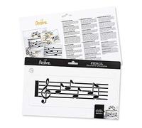 Decora 9271013 Stencil decorativo Spartito 10 X 30 Cm, in plastica per alimenti; perfetto per realizzare splendidi disegni su torte, dolcetti e biscotti. Made in Italy.