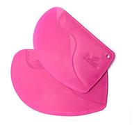 Set 2 Spatole lecca piatto in plastica fucsia 12,5 e 14,5 cm