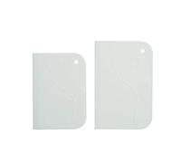 Set 2 Spatole lisce in plastica bianca 12 cm - 13,5 cm
