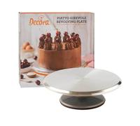 Piatto girevole Decora in alluminio di alta qualità con base antiscivolo e con ampia superficie d'appoggio. Le dimensioni sono ø 31 x 9,5 h cm - grigio alluminio 8024622073503
