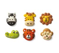 Decora Decorazioni di Zucchero Animali della Giungla - 1 Confezione da 6 Unità