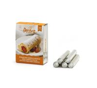 10 Forme stampo per Mini Cannoli in acciaio inox Ø1,3 x 8 cm
