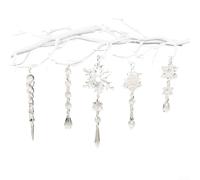 Decora con stile 10 fiocchi di neve acrilici per il tuo albero di Natale