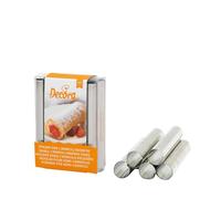 10 Forme stampo per Mini Cannoli in acciaio inox Ø1,3 x 8 cm