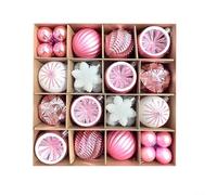 Decora il tuo albero con 40 ornamenti natalizi colorati, perfetti per eventi festivi e matrimoni (rosa)