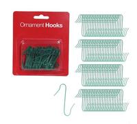 Decora il tuo albero di Natale con 100 ganci in metallo, perfetti per appendere in modo sicuro palline e ornamenti natalizi senza sforzo (verde)