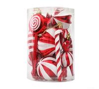 Decora il tuo albero di Natale con 14 palline rosse vivaci per un tocco festivo in questa stagione