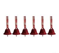 Decora il tuo albero di Natale con 6 eleganti ciondoli a campana e affascinanti ornamenti per le vacanze (rosso, 6 pezzi)