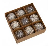 Decora il tuo albero di Natale con 9 palline luccicanti, perfette per vacanze e celebrazioni ()