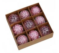 Decora il tuo albero di Natale con 9 palline luccicanti, perfette per vacanze e celebrazioni (rosa)