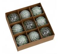 Decora il tuo albero di Natale con 9 palline luccicanti, perfette per vacanze e celebrazioni (verde)