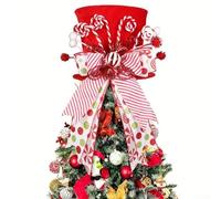 Decora il tuo albero di Natale con un cappello pieghevole con caramelle e fiocco