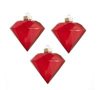 Decora il tuo albero e le tue ghirlande con un set di 3 ornamenti in plastica progettati per mantenere vivacità e durata durante le festività natalizie