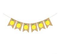 Decora il tuo supporto per limonata con il nostro vivace striscione in iuta per feste (limone)