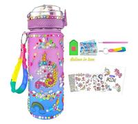 Decora la tua bottiglia d'acqua - Bottiglia colorata, set artigianale | Ampia gamma di usi Crea il tuo kit di bottiglie, design personalizzato bottiglia d'acqua giocattolo per ragazze età 6 7 8 9 10