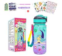 Decora la tua bottiglia d'acqua - Bottiglia con adesivo, bottiglia artigianale | Kit artistico creativo, regalo personalizzato per ragazze dai 6 ai 12 anni, set regalo per vacanze e attività per