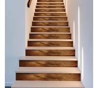 Decora le tue scale con 613 adesivi rimovibili in PVC con motivo legno, adatti per vetro e metallo (13 pezzi)