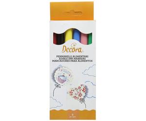 Decora Pennarello per alimenti assortiti set da 6pz