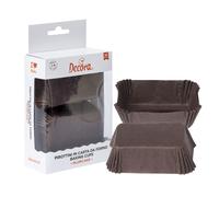 36 Pirottini rettangolari marroni per cottura plumcake 8 x 5 x h 3,2 cm