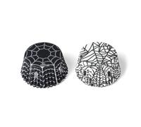 36 Pirottini per muffin in carta Ragnatele di Halloween Decora Ø 5 cm