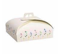 Decora Scatola porta torta con manico decoro fiori moderni cm 30X40X10 H, per ca