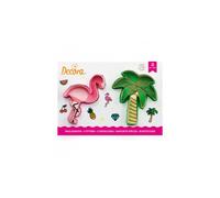 Set 2 Cutters Tagliapasta in plastica fenicottero e palma