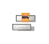Stampo rettangolare per crostata fondo mobile antiaderente 35x11x2,5h cm