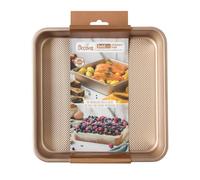 DECORA STAMPO TEGLIA DA FORNO QUADRATA ANTIADERENTE ROSA ORO GOLD CM 24,5 X 24,5