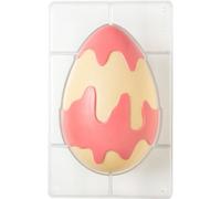 Decora stampo uovo di pasqua con macchie, policarbonato 1 cavità, gr 250, mm 163