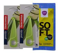 Decora Verdure a Spirale, Prodotto in Plastica Resistente di Alta Qualità, Permette di Ottenere Divertenti Spirali Decorative + Panno in Lattice (1 Unità + Panno)