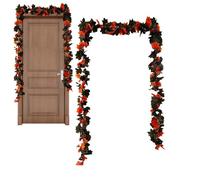 Decoración de boda de otoño-decoración negra de otoño, Garland de hoja de otoño | 2 piezas, hermosas decoraciones, hermosas decoraciones de otoño al aire libre para Navidad