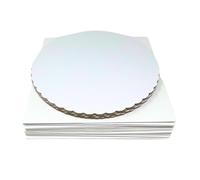 Decoracion Dulce - Confezione da 5 basi extra forti da 25 cm x 3 mm di colore bianco e 5 scatole per il trasporto di torte da 25,4 x 25,4 x 15 cm di altezza