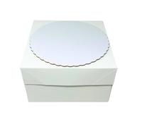 Decoracion Dulce - Confezione da 5 basi extra forti da 30 cm x 3 mm e 5 scatole per trasportare torte da 30,4 x 30,4 x 15 cm di altezza… (bianco), Pk5-30cmXtra+Caja30x15cm