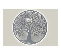 DECORACION PARED LED METAL 99X2X99 ARBOL BLANCO
